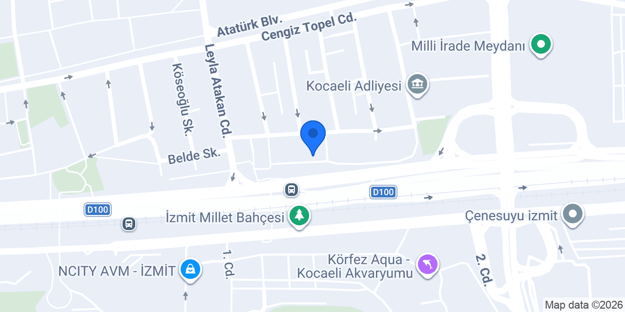 Dünya Katılım Bankası İzmit Şubesi konumu