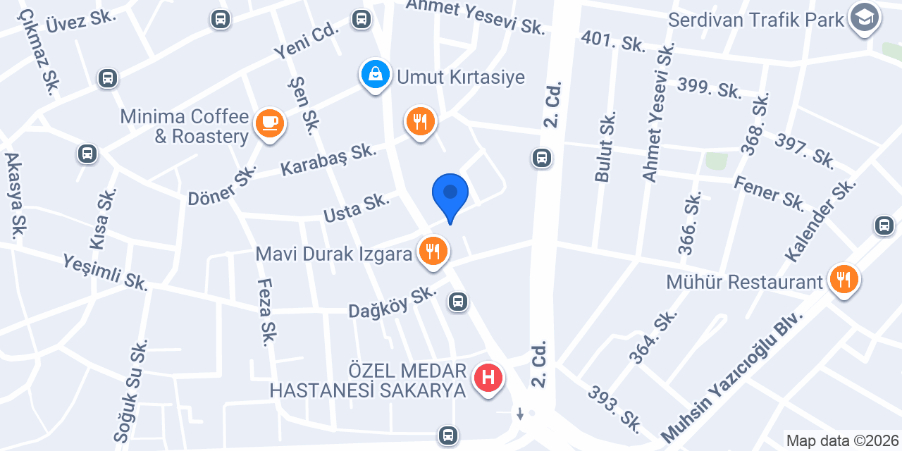 Hotel ZON Sakarya konumu