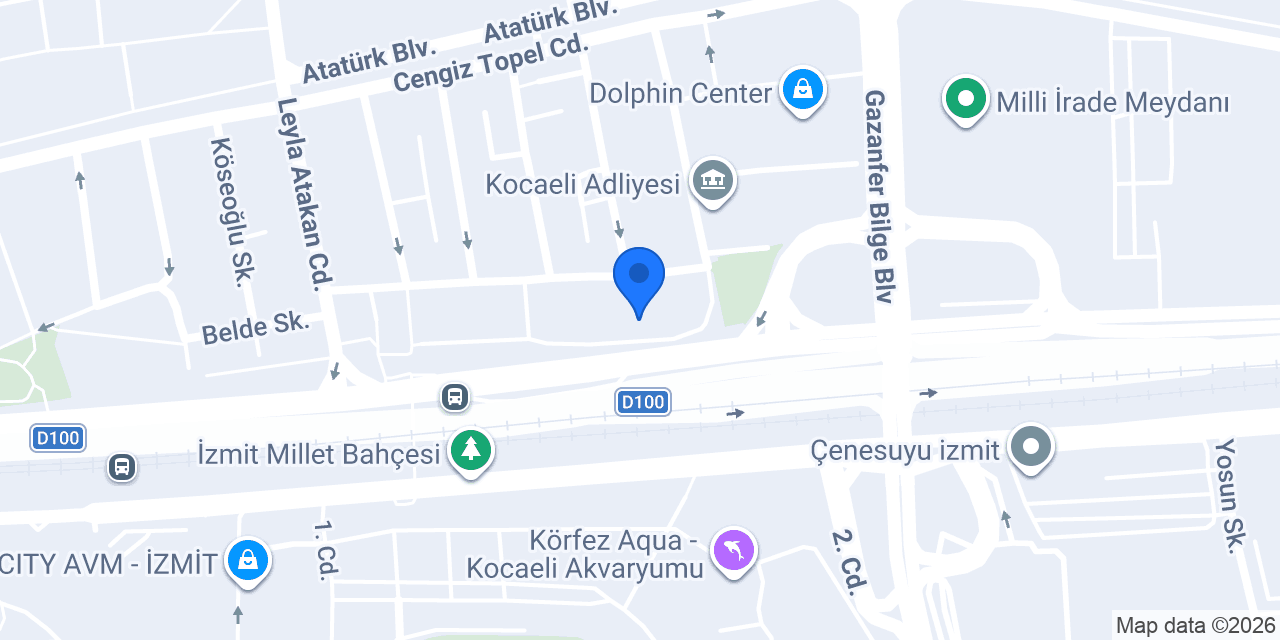 VakıfBank İzmit Ticari Şubesi konumu
