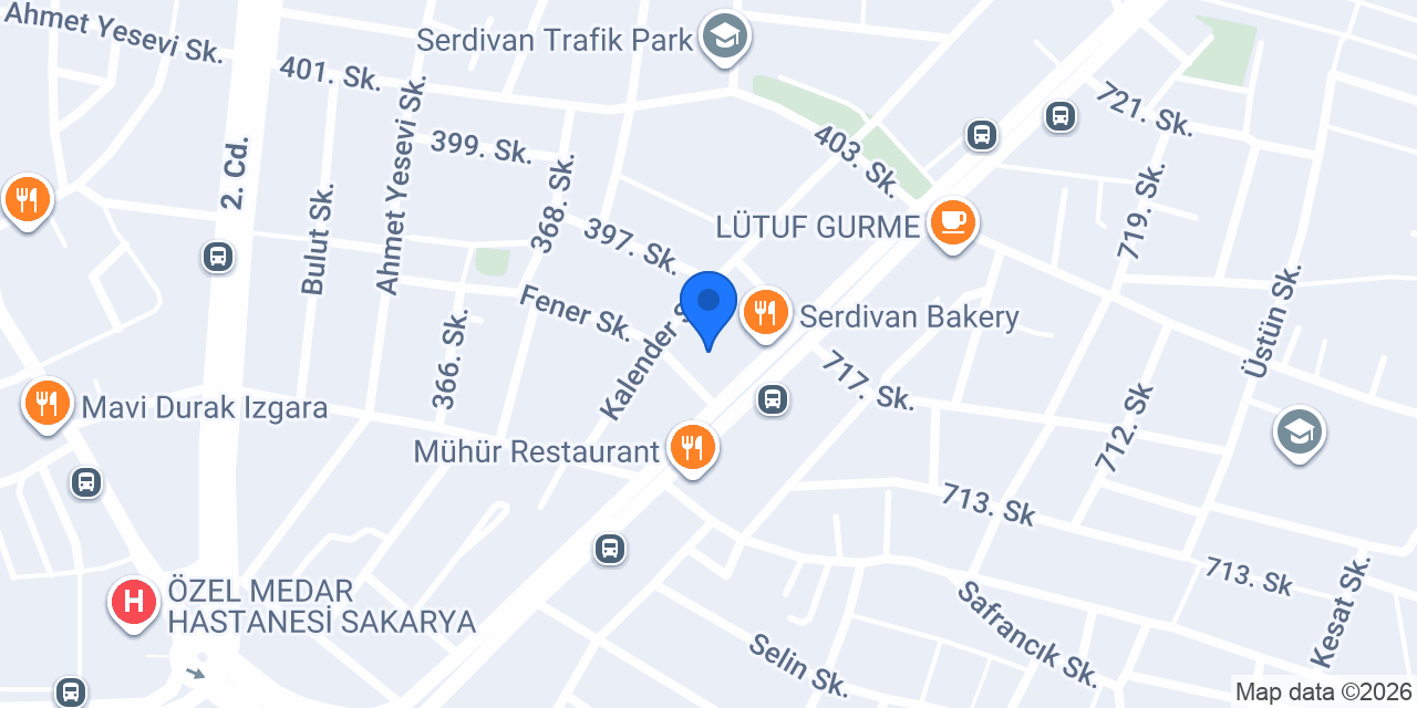 Gözde Pilates Studio - Serdivan konumu