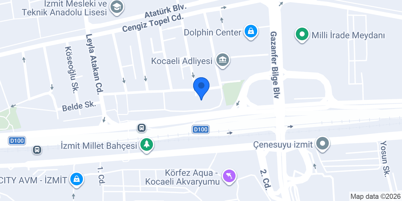 Vakıf Katılım İzmit Ticari Şube konumu
