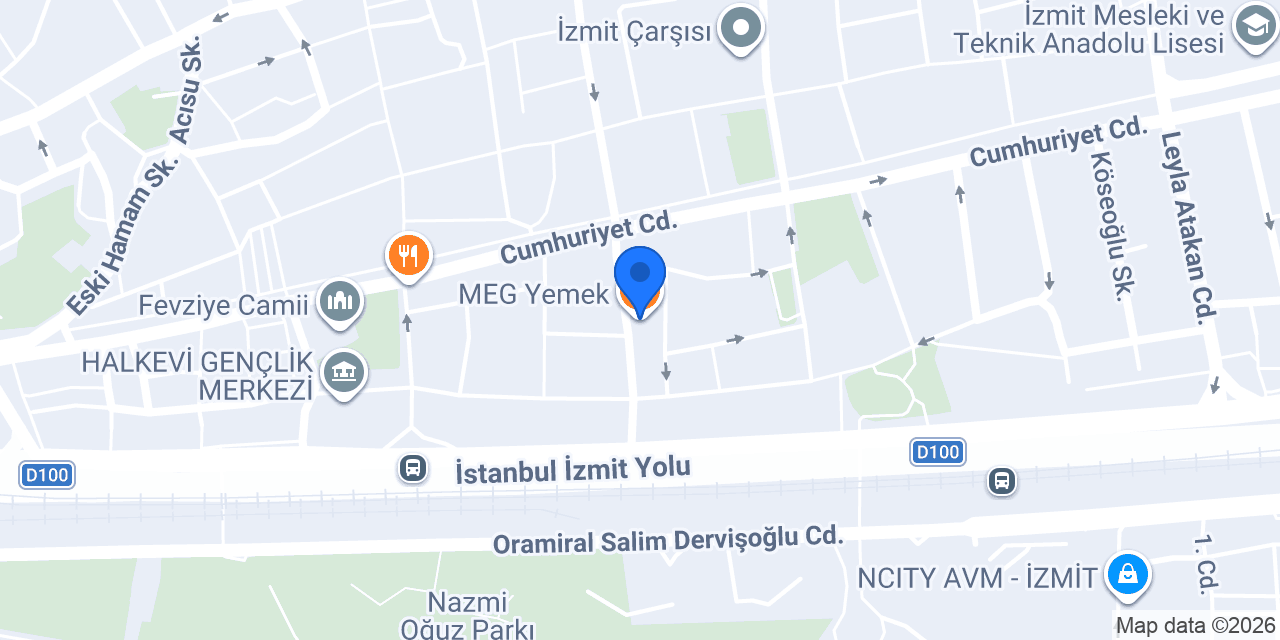 MEG Yemek konumu