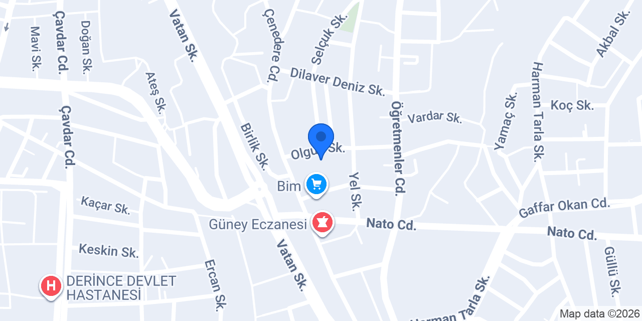 Derince Anadolu Lisesi konumu
