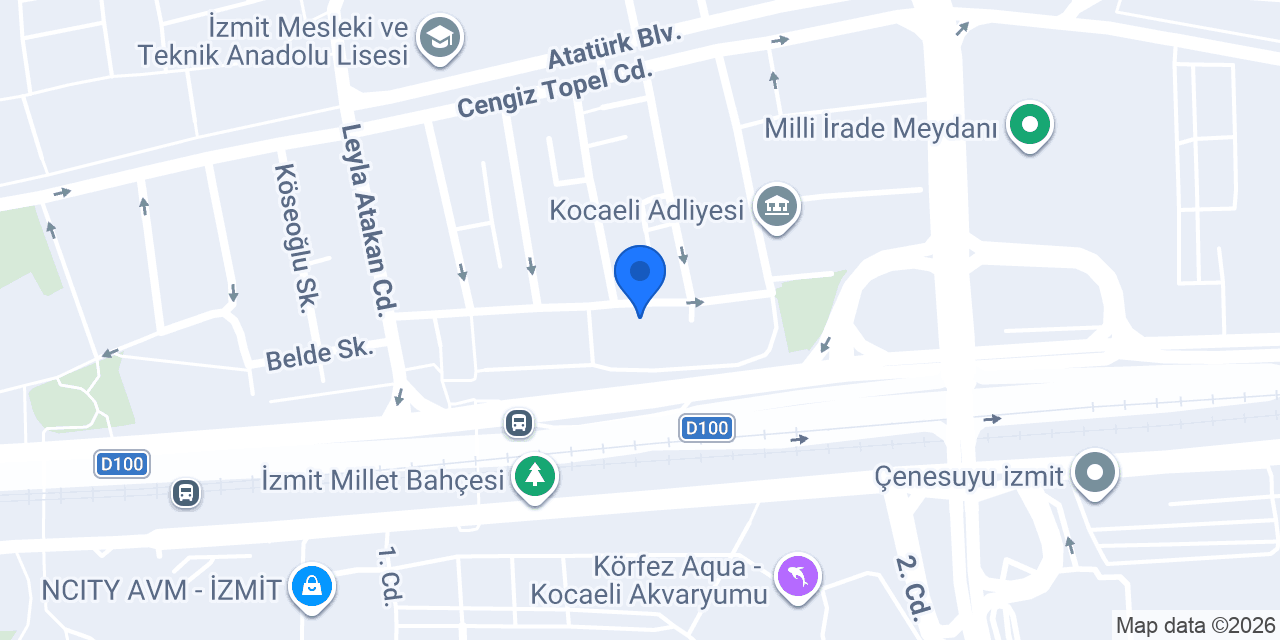 VakıfBank E 5 İzmit Şubesi konumu
