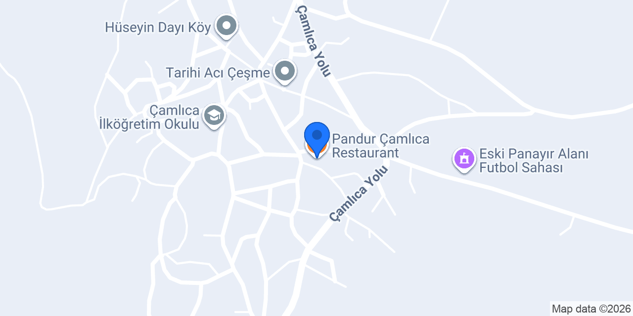 Pandur Çamlıca Restaurant konumu