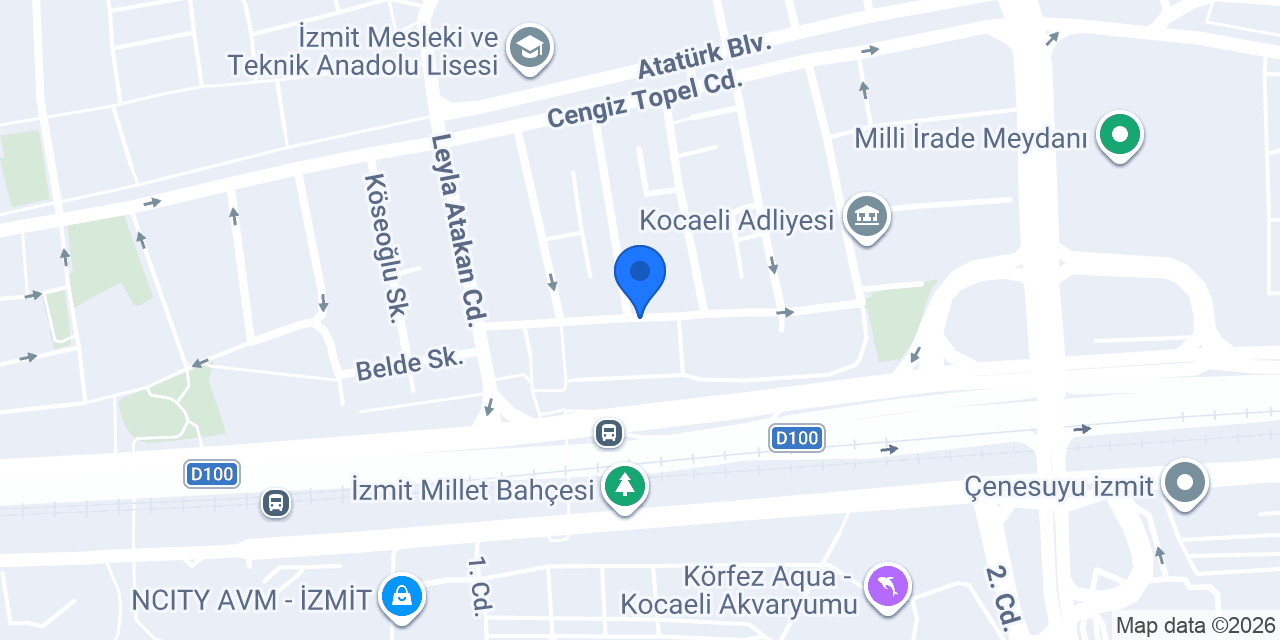 Sürat Kargo Cengiztopel Şube konumu