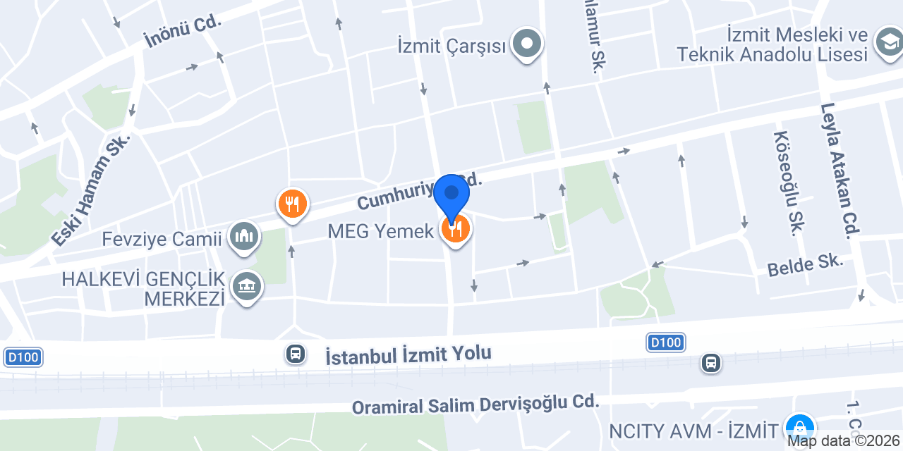 Maydonoz Döner İzmit Merkez konumu