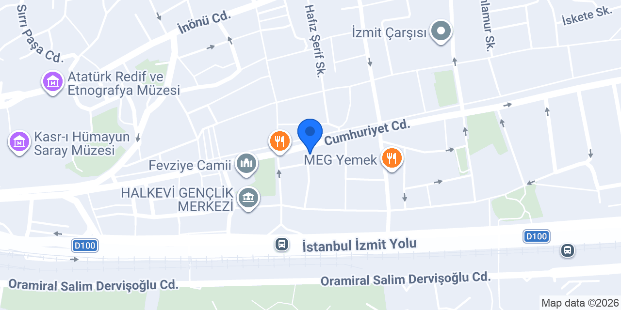 Odeabank - İzmit Çarşı Şubesi konumu
