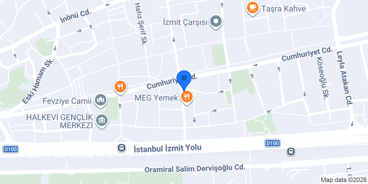 Alkan Yemek İzmit konumu