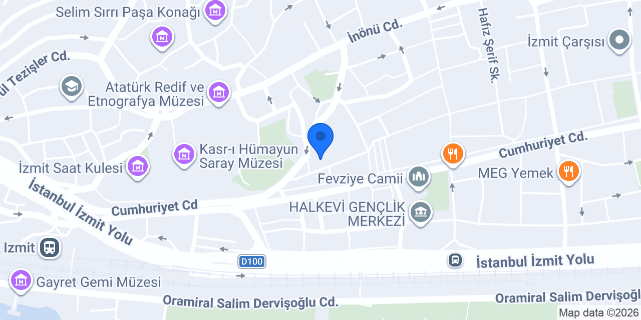 Eurobank Tekfen-izmit Şubesi konumu