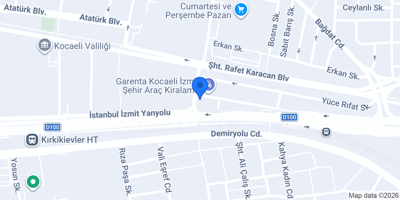 EZEL RENT A CAR konumu