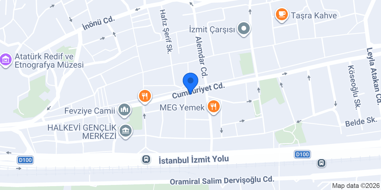 Halkbank İzmit Şubesi konumu