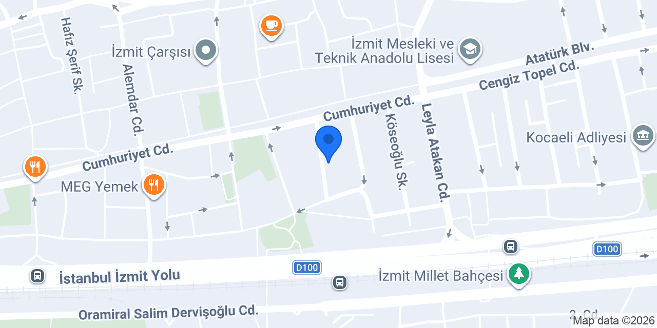 İzmit Birleşmiş Emlakçılar konumu
