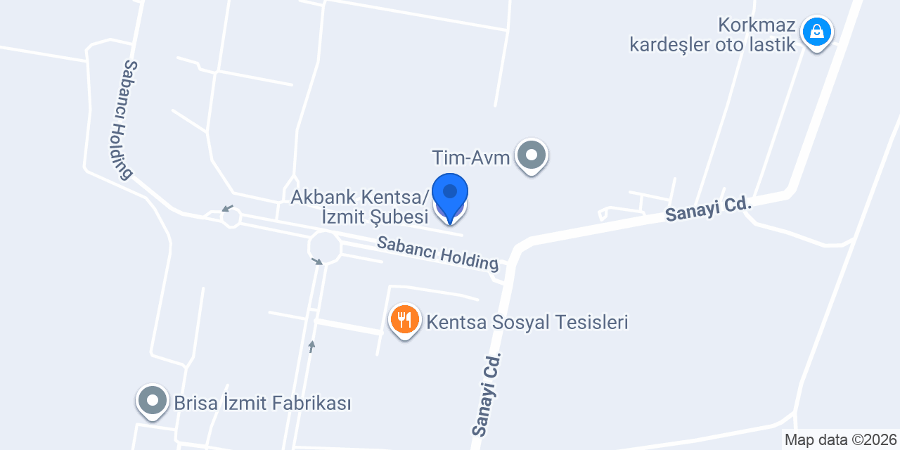 Akbank Kentsa/İzmit Şubesi konumu