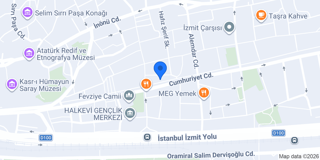 Garanti BBVA İzmit Şubesi konumu