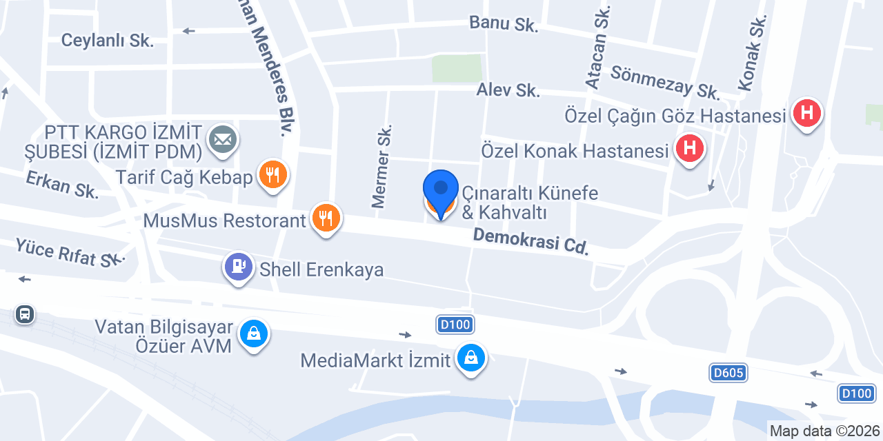 Çınaraltı Künefe & Kahvaltı konumu