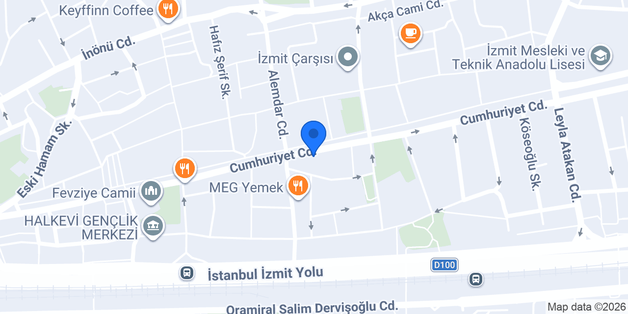 Kocaeli Psikiyatri ve Psikoterapi konumu