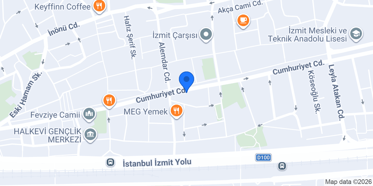 Çoban Katık Döner - İzmit Şubesi konumu