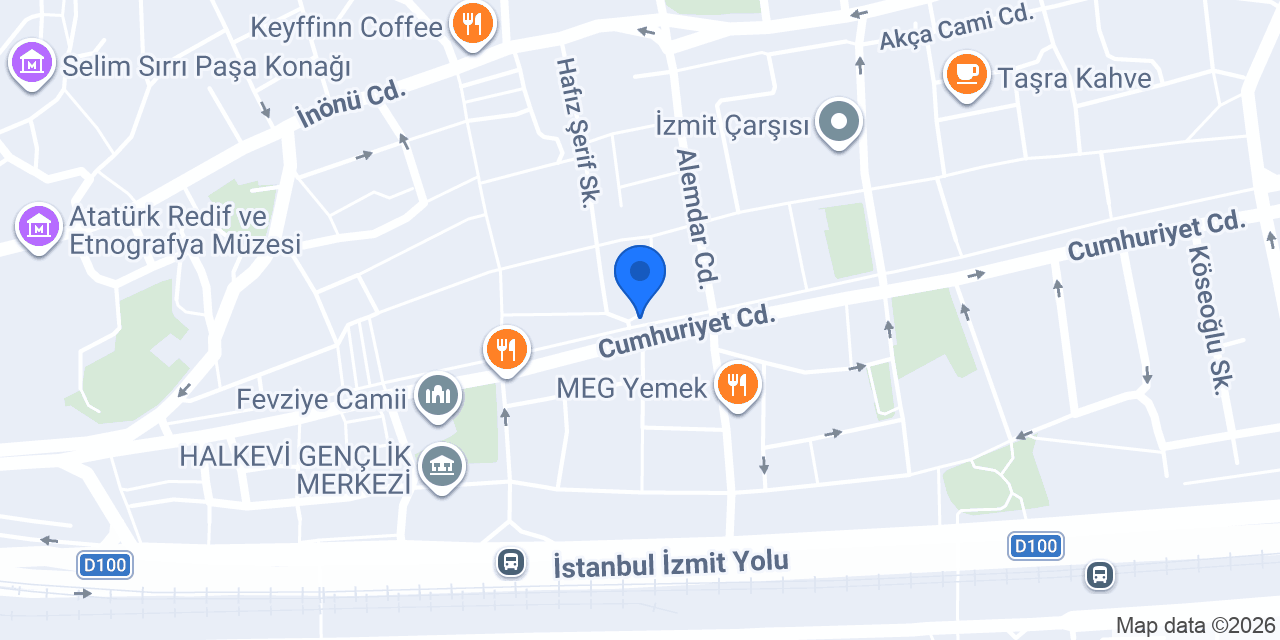 İzmit Dekorasyon Mağazaları konumu