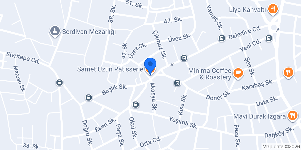 Samet Uzun Patisserie konumu