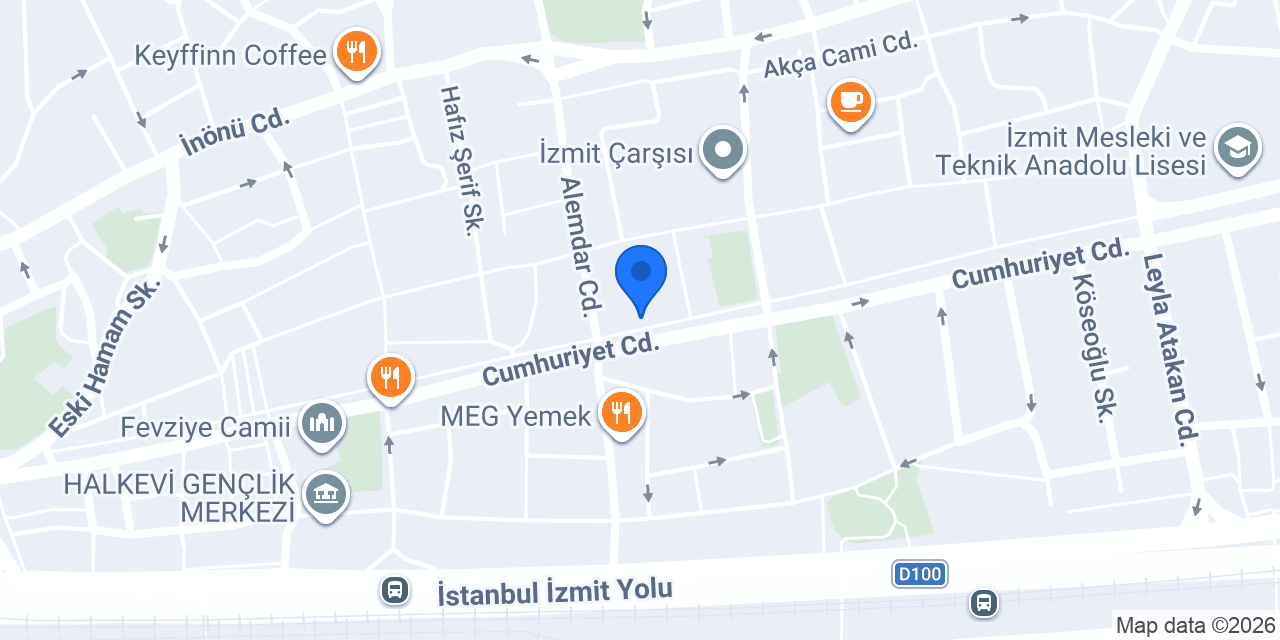 Domino's Pizza İzmit konumu