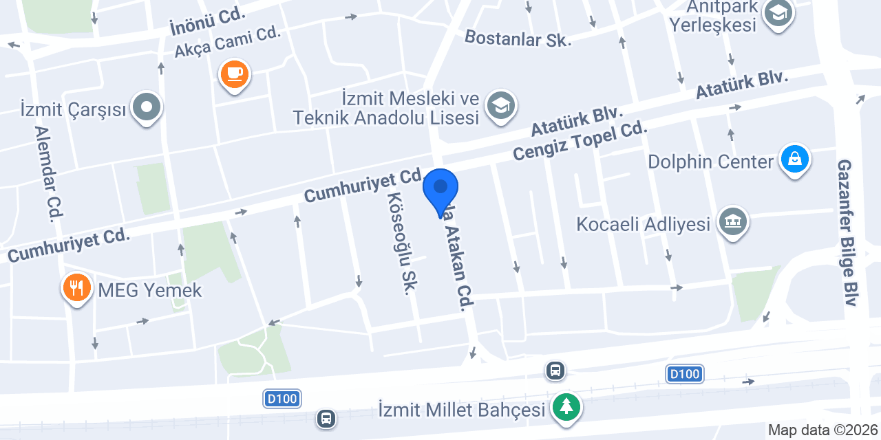 Gençler Sürücü Kursu İzmit/Kocaeli konumu