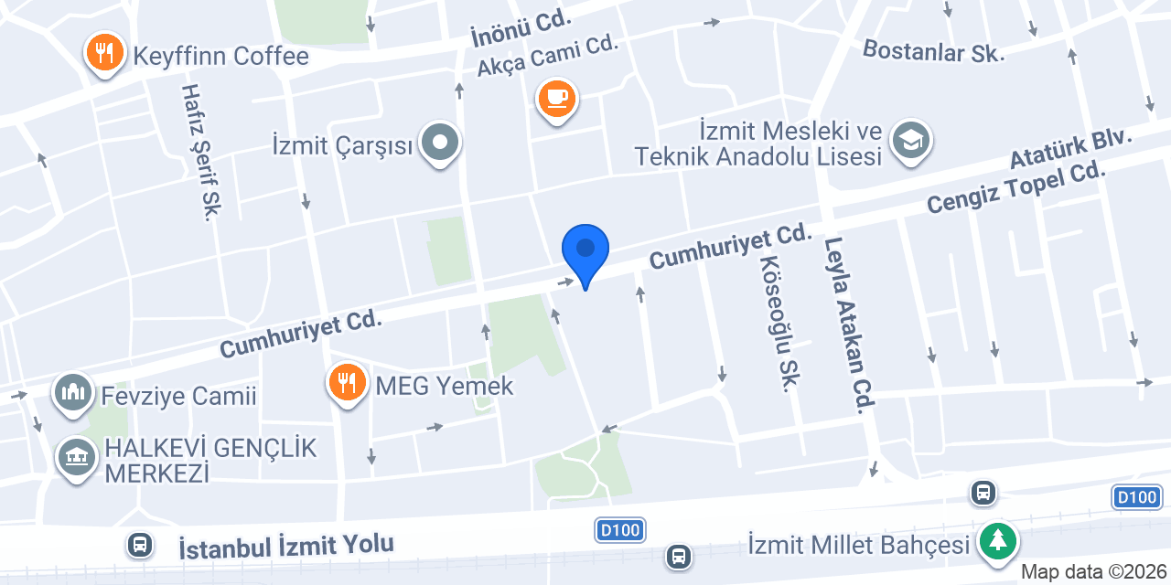 Öncü Döner İzmit konumu