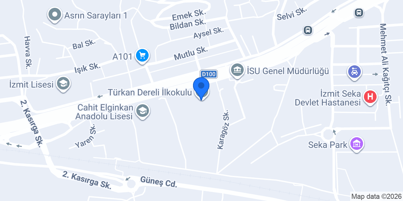 Türkan Dereli İlkokulu konumu