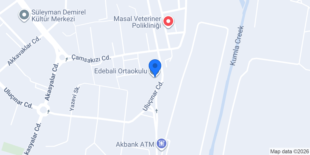 Edebali Ortaokulu konumu