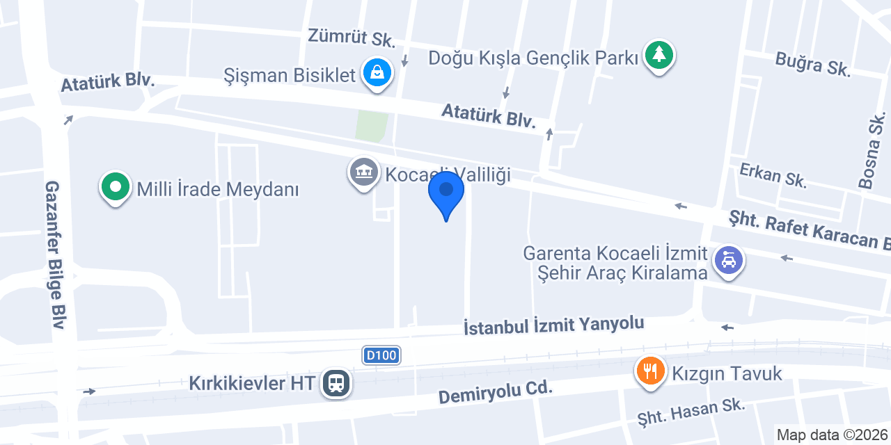 Garanti BBVA İzmit E-5 Şubesi konumu