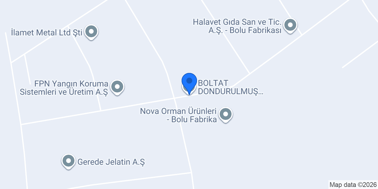 BOLTAT DONDURULMUŞ GIDA A.Ş konumu
