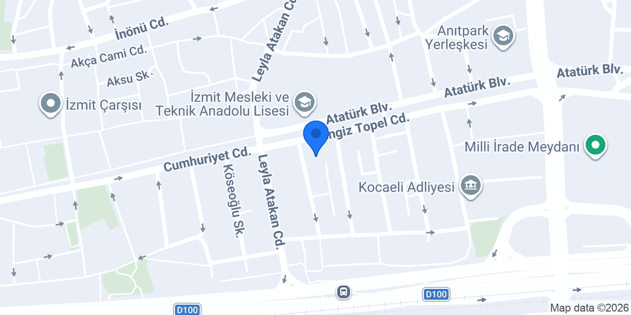 AVUKAT BOZAN AKDEMİR konumu