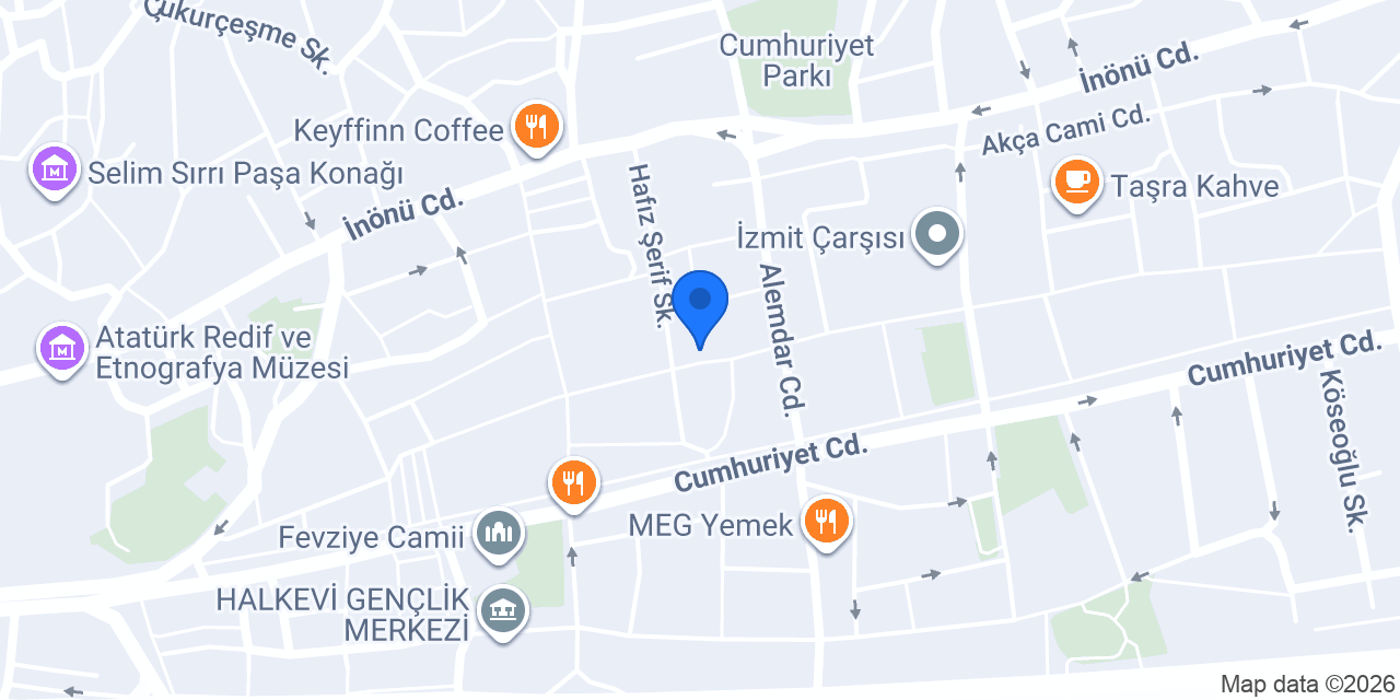 BATU EV - İzmit Mağaza konumu