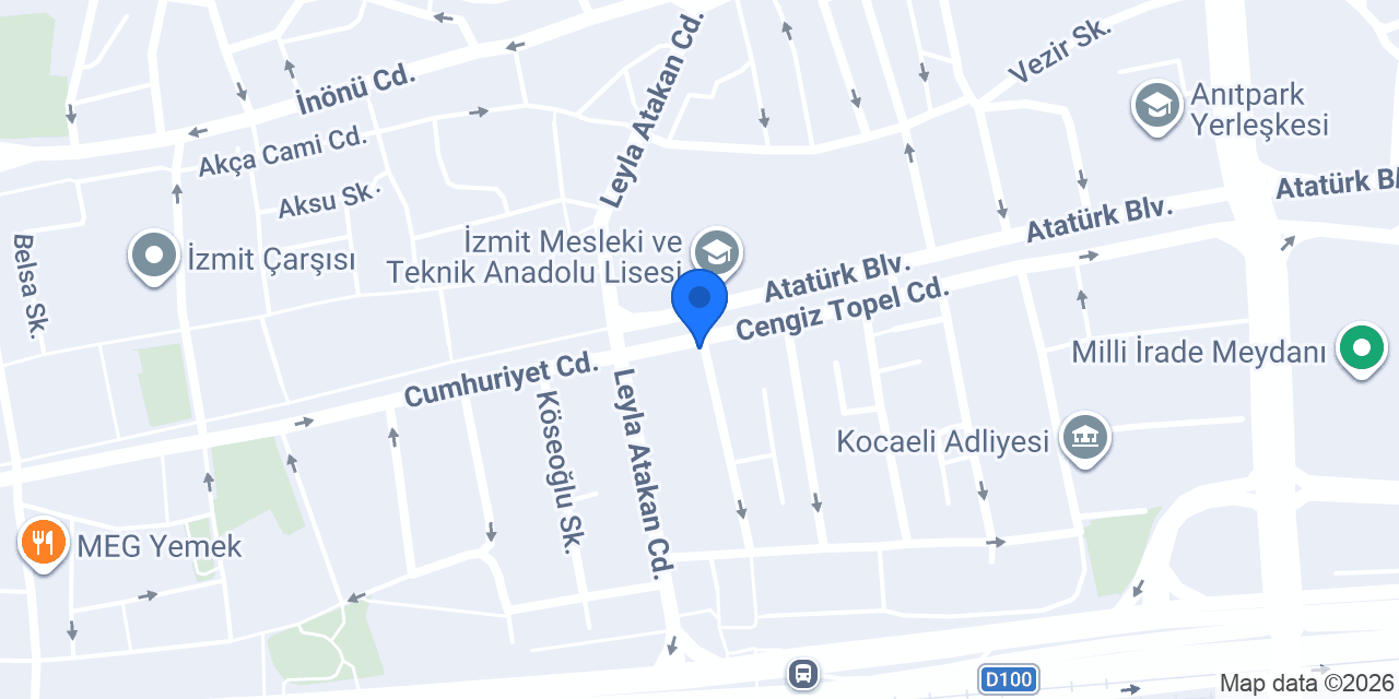 Eminevim Kocaeli İzmit Şube konumu
