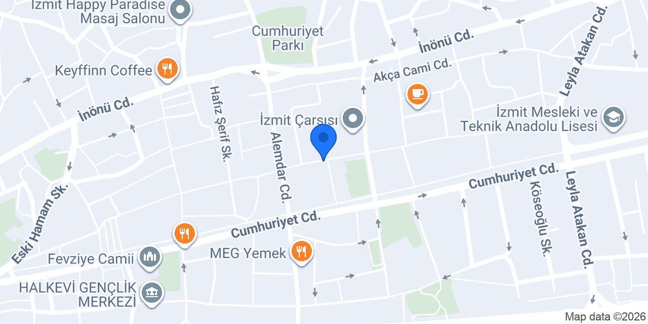İzmit Perde l Nergiz Perde l Taç Perde konumu