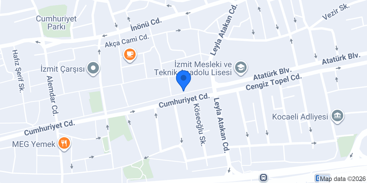 Helvacı Ali İzmit Yürüyüş Yolu konumu