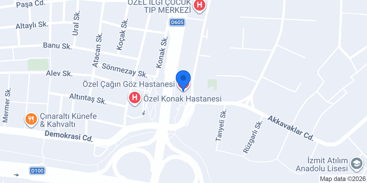 Özel Çağın Göz Hastanesi konumu