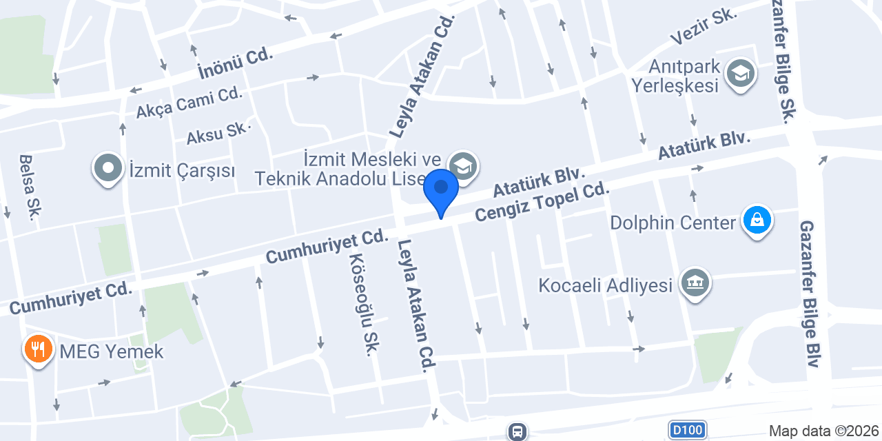 Şekerbank İzmit Şubesi konumu