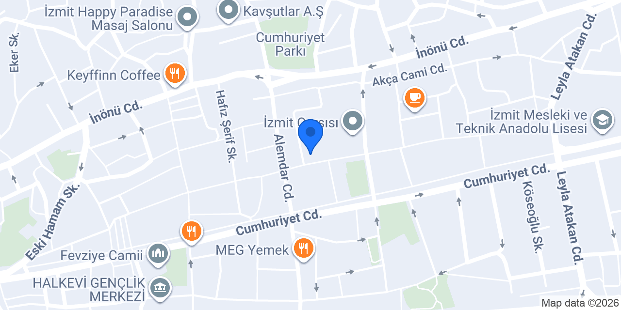 İlim Eczanesi-İzmit konumu