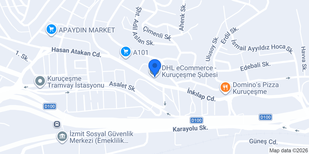 DHL eCommerce - Kuruçeşme Şubesi konumu