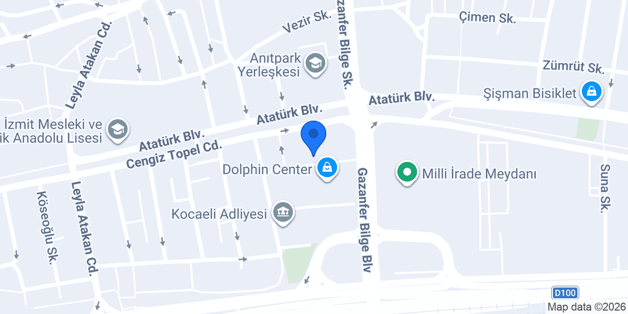 Kocaeli Cadde Sürücü Kursu konumu