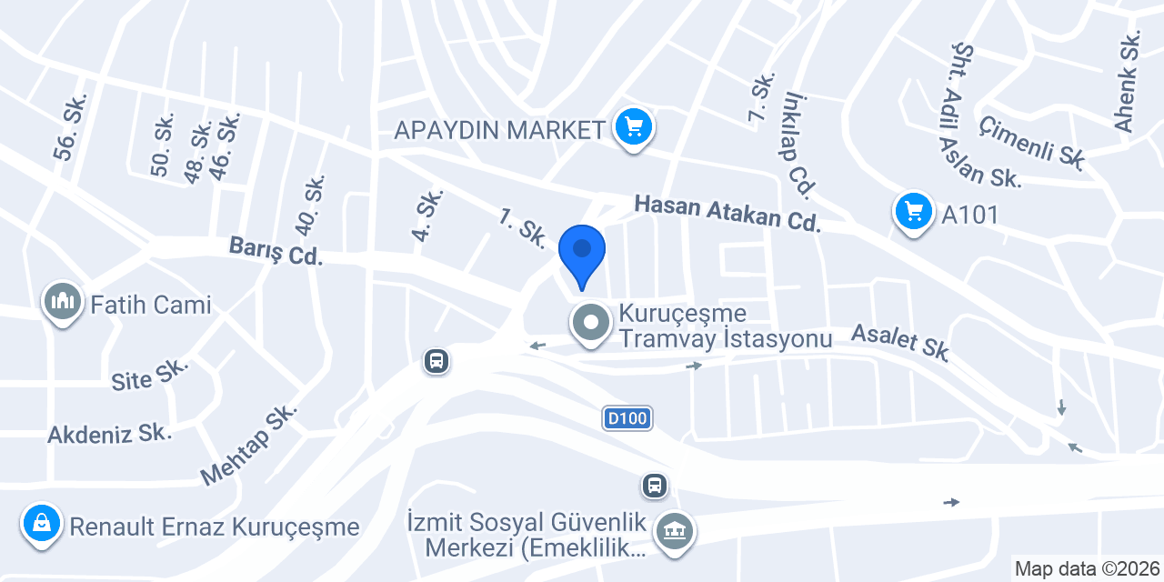 Ptt-kuruçeşme Şubesi konumu