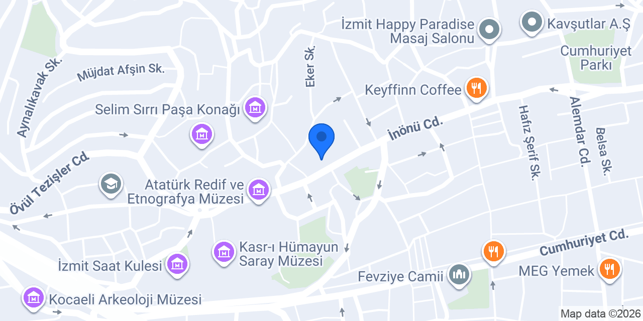izmit çiçekçi konumu