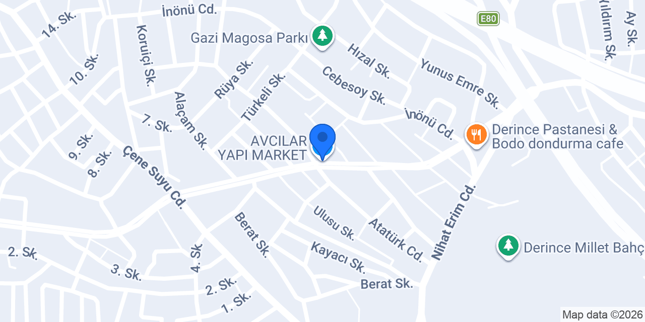 AVCILAR YAPI MARKET konumu