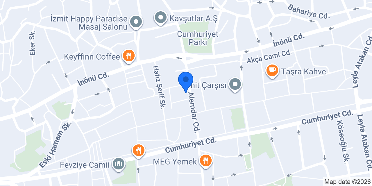 Hakikat Kırtasiye İzmit konumu