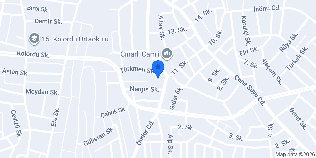 Çınarlı Aile Sağlığı Merkez konumu