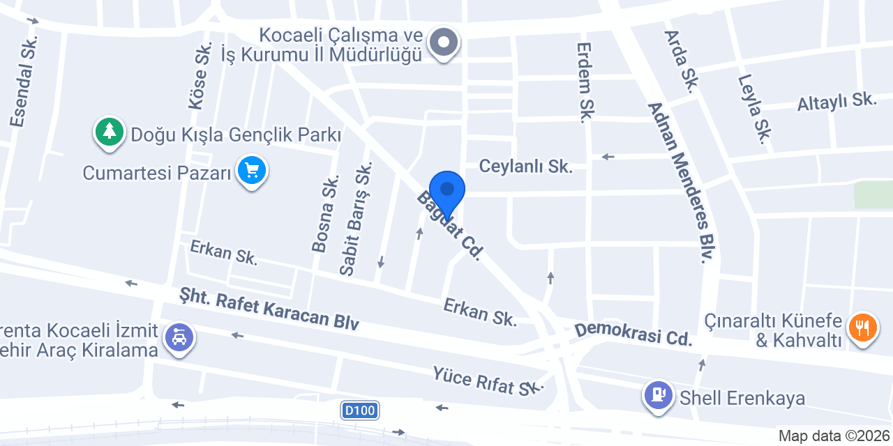 İzmit Dekorasyon konumu