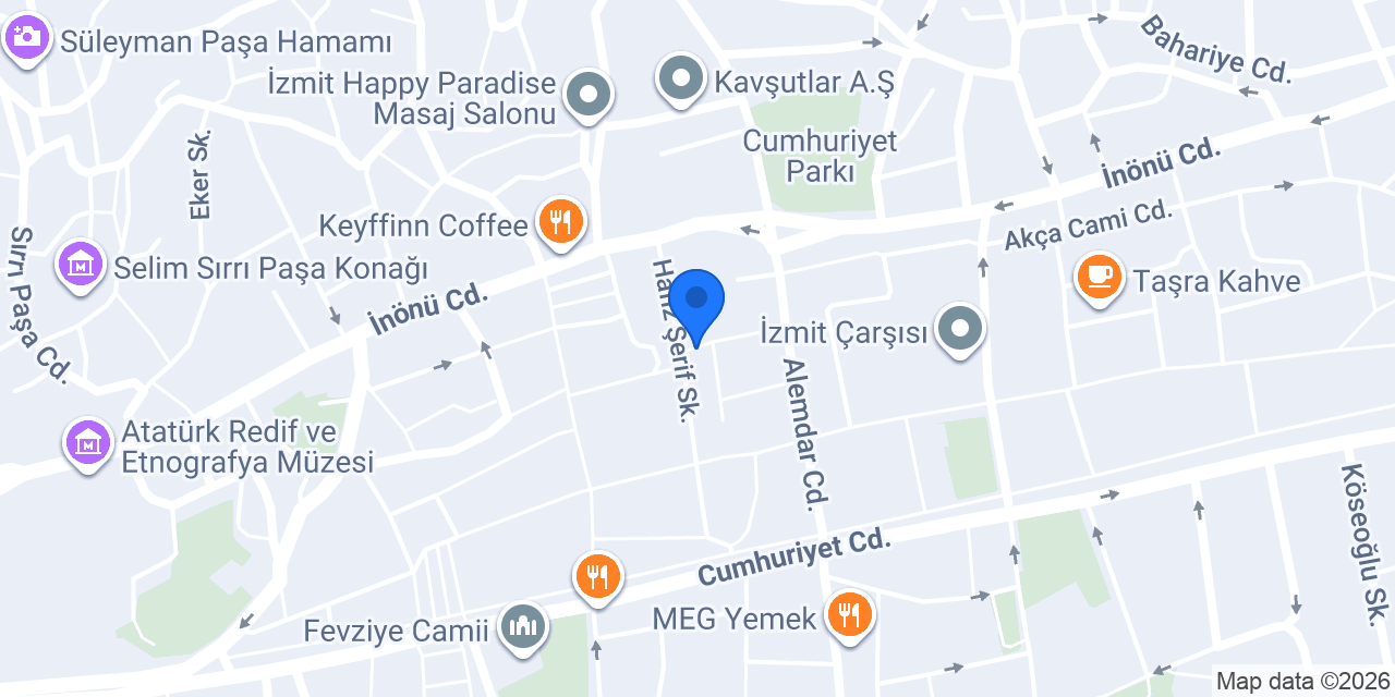 Hoşgeldiniz İzmit Simit Cafe konumu