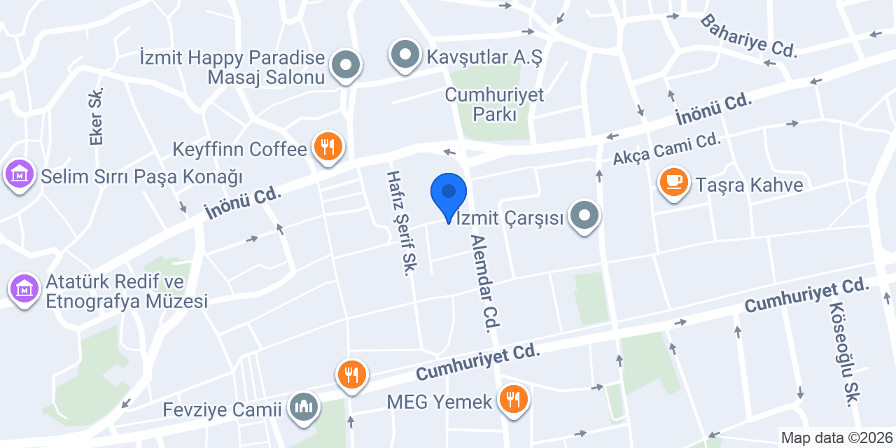 Öz Değirmen Kozmetik konumu