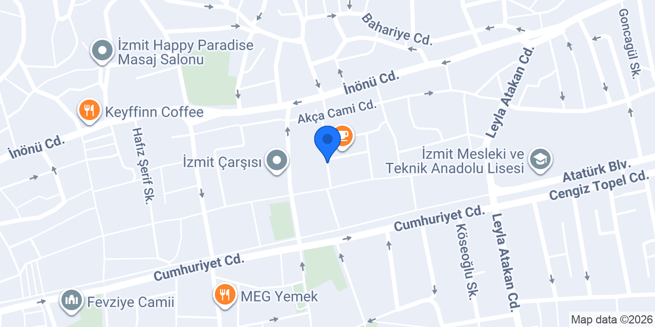 İzmit Masöz RÜMEYSA konumu